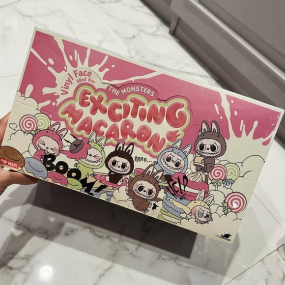 BRAND NEW FULL SET | POPMART The Monsters Labubu Exciting Macaron Vinyl Face - Picture 4 of 7